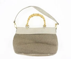 Eric Javits 243407 Womens Analu Squishee Tote Bag Beige/Gray Size 13x10x6 - Picture 1 of 4