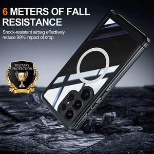 For Galaxy S25 Ultra MagSafe Case Shockproof Privacy Cover with Screen Protector - Picture 1 of 7