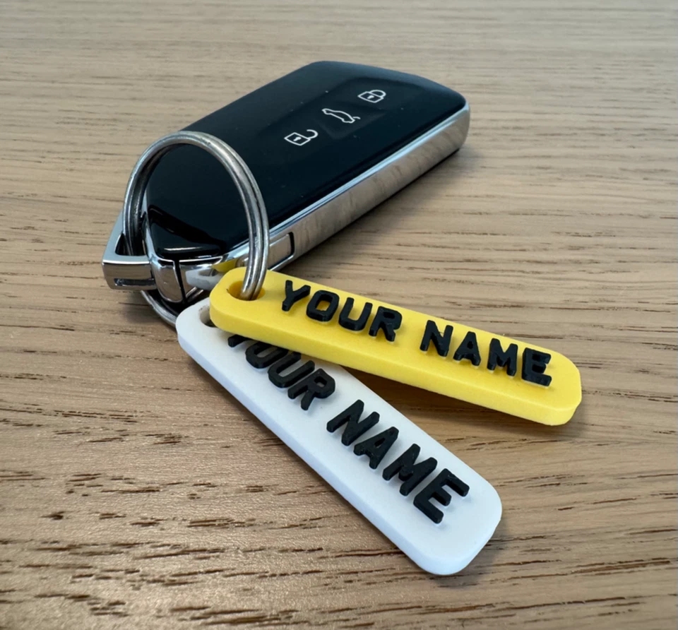 Custom Car Reg Keyring - Add Your Name or Reg to a Mini Number Plate Key Fob - Image 1 of 3