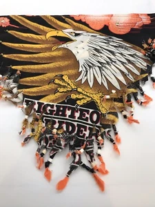 Frange Perline Vintage Harley-Davidson Bandana Eagle Made in USA - Foto 1 di 7