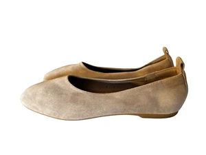 Everlane Suede The Day Glove Ballerina Flat 9.5 Plush Pink Leather SlipOn Shoes - Picture 1 of 12