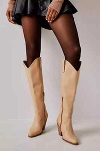 New Free People Leni Tall Western Boots Size 11 MSRP: $298 Leather - Picture 1 of 3