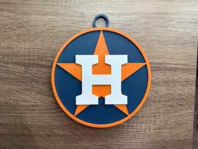Houston Astros Oversized Pendant Necklace – MLB Baseball Fan Jewelry, Game Gift - Image 1 of 2