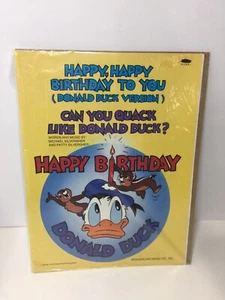 Partituras vintage raras 1984 FELIZ CUMPLEAÑOS A TI DONALD DUCK - Imagen 1 de 4