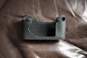 Handmade Genuine Real Leather Half Camera Case Bag Cover for Canon F1 OLD Black - Picture 1 of 4