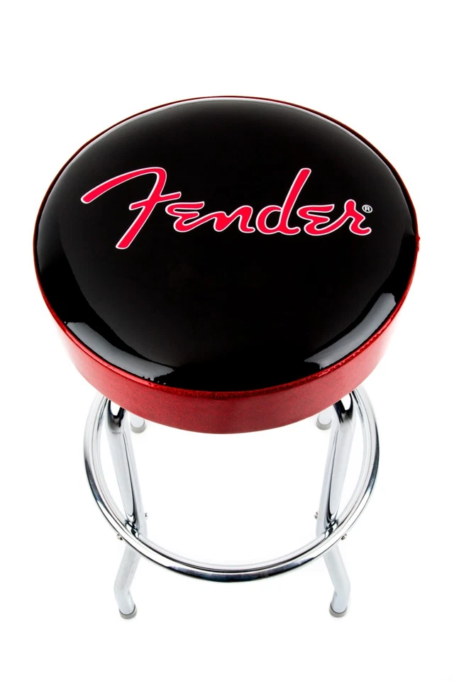 099-0205-010 Genuine Fender Logo Red Sparkle & Black 30" Barstool - Image 1 of 1
