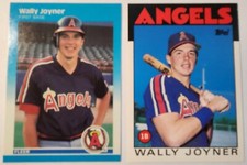 1986 Topps Traded #51T, 1987 Fleer #86 Rookie - WALLY JOYNER California Angels