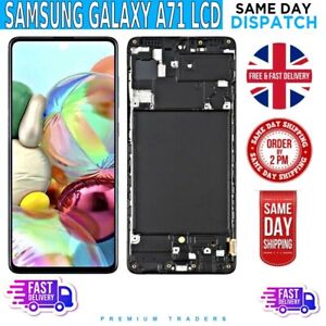 Für Samsung Galaxy A71 A715F LCD Touchscreen Ersatz Display + Rahmen schwarz