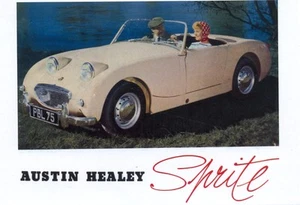 Austin-Healey Frogeye Sprite Mark 1 - moderne Postkarte von Vintage Ad Gallery - Bild 1 von 1