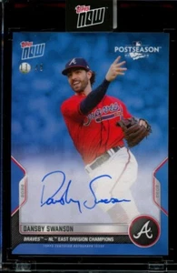 2022 Topps Now Postseason #PS-35B Dansby Swanson Blue Auto Autograph #d 11/49 - Picture 1 of 2