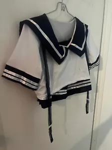 School Girl Cosplay Lingerie Mini Sailor Suit Costume Outfit - Picture 1 of 6
