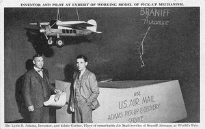 Braniff Airways Air Mail Pickup and Delivery Service 1934 Exposition Postcard - Picture 1 of 2