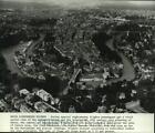 Press Photo Aerial view of the12th century city planning of Berne, Switzerland