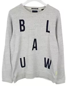 SCOTCH & SODA Sweatshirt Men's MEDIUM Pullover Crew Neck Melange Grey - Picture 1 of 9