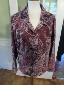 Chaqueta corta Christopher & Banks de pana púrpura cachemira talla XL para dama - Imagen 1 de 3