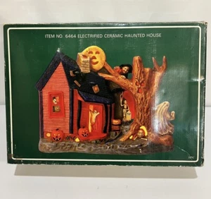 Vintage 1978 Halloween Kimpel Form gruseliges Spukhaus Keramik beleuchtet Urlaub - Bild 1 von 2