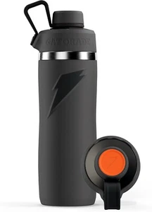 Gatorade 'Overtime' 22oz Stainless Steel Water Bottle, Twist Cap, Grey - Picture 1 of 8