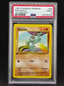 German PSA 9 Machollo 1st edition Base Set #52 Machop. 1999 WotC Pokemon card. - Picture 1 of 2