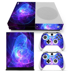 For Xbox One S Skin Console & 2 Controllers Cool Purple Swirl Vinyl Decal Wrap - Picture 1 of 1