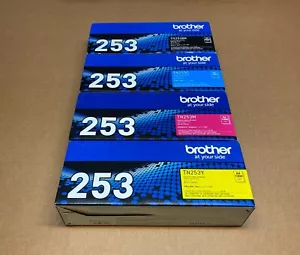 Brother GENUINE TN-253 TN253 Toner Cartridge CMYBK 4 Color Set Yield 1,300 Pages - Picture 1 of 3