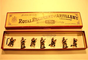 Rare W. Britains 1939 set No.1730 ‘Royal Regiment of Artillery (Gunners) boxed - Picture 1 of 6