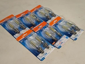 Lot of 12 Sylvania B10 glass LED light bulbs, 500 Lumens, uses 5W, dimmable, day - Picture 1 of 5