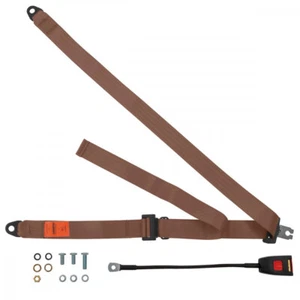 Front Static Seat Belt For Alfa Romeo Giulia 1.6 Berlina 1962-1975 Beige - Picture 1 of 6