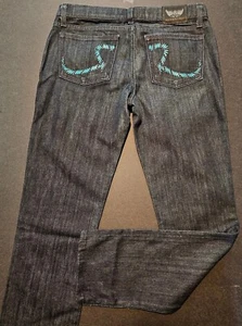 ROCK & REPUBLIC, STELLA, Lowrise Straight, Womens Jeans, Persphone Blue, 29x30 - Picture 1 of 7