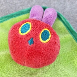 Very Hungry Caterpillar Baby Security Blanket Lovey Soft Plush Eric Carle Green - Foto 1 di 6