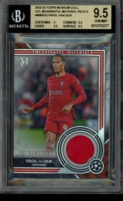 2022/23 Museum Collection Virgil Van Dijk Patch /250 #MMR-VD BGS 9.5 - Image 1 of 2