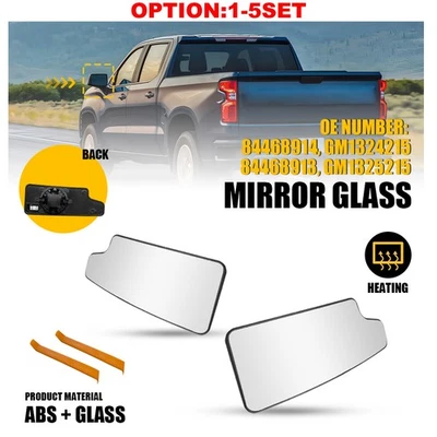 For 20-21 GMC Sierra 1500 2500HD Rearview Mirror Glass Heated Left+Right 2-20x - Image 1 of 4