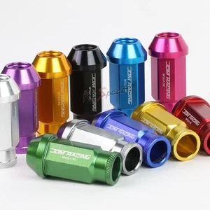20 Car/Auto/Truck M12x1.5 Acorn Tuning 50mm Lug Nut Wheel Rim Lock+Key Purple - Picture 1 of 5