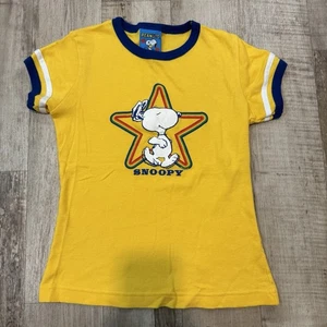 Camiseta Peanuts Snoopy Niños Talla S Schulz Amarillo Azul Marino - Imagen 1 de 6