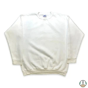 Vintage Alstyle AAA Sweatshirt Herren Large weiß unbedruckt schwer 90s Crewneck - Bild 1 von 6