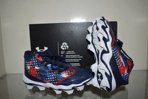 Scarpe da baseball modellate Under Armour Harper 9 RM 3027451 400 blu/rosso/bianco nuove con scatola - Foto 1 di 3