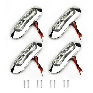 4x Marine Boat LED Courtesy Lights Cabin Deck Walkway Stair Light White 12V -24V - Picture 1 of 12