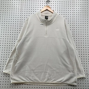 North Face Fleece 1/4 Zip Pullover Sweatshirt Womens 3XL Ivory Winter 26.5x29 - Picture 1 of 9