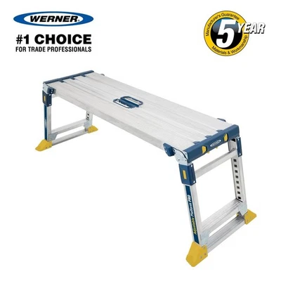 Werner Adjustable PRO Work Platform 25cm Height Aluminium Lightweight - Image 1 of 4