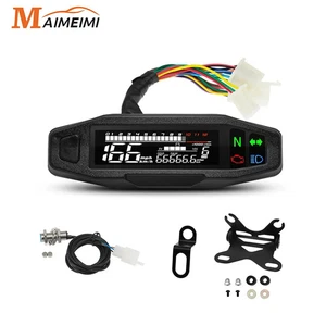 Universal Digital Motorcycle Speedometer Moto Meter Digital Tachometer Odometer - Picture 1 of 27