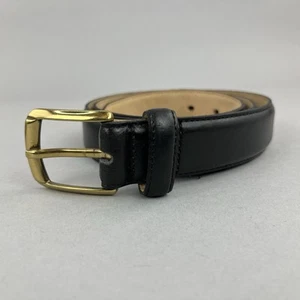 Marks Spencer Black Leather Formal Classic Smart Dress Belt Size 39" Long Length - Picture 1 of 13