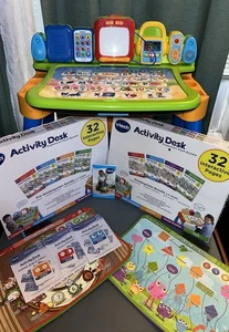 VTech Explore and Write Activity Desk/chalkboard/easel + Extra Expansion Packs - Picture 1 of 22