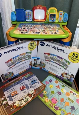 VTech Explore and Write Activity Desk/chalkboard/easel + Extra Expansion Packs - Image 1 of 4
