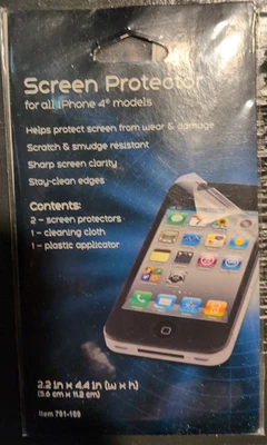 2 Screen Protector Pack For All iPhone 4 Models - New - Image 1 of 2