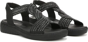 Bzees For Lifestride Women's Lilly Bright Strappy Sandal Black 9W - Picture 1 of 5