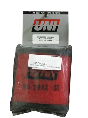 Filtro de aire de espuma reutilizable Uni Filter NU-2442ST para 83-89 Suzuki ALT/LT 125/185 Foto 1 de 2