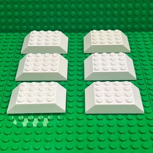 Lego Slope 45 6 x 4 Double (32083) Lot of 6 White: Train , Airplane & Roof Parts - Picture 1 of 3