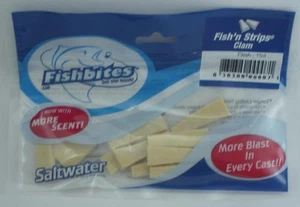 Fishbites 0007 Fishin Strips Clam Flavor Color Flesh Long Lasting Scent 1.5" 15C - Picture 1 of 1