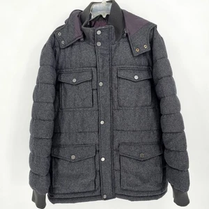INC International Concepts Men’s Gray Wool Removeable Hood Winter Parka Coat XL - Picture 1 of 8