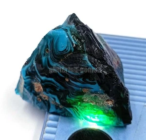 Natural Turquoise 198.5 Ct Rough IGL Certified 43x28mm Loose Gemstone 5AOK - Picture 1 of 10