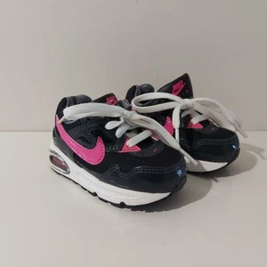 Nike Air Max Baby Shoes Pink Black White Size UK 5 - Picture 1 of 7